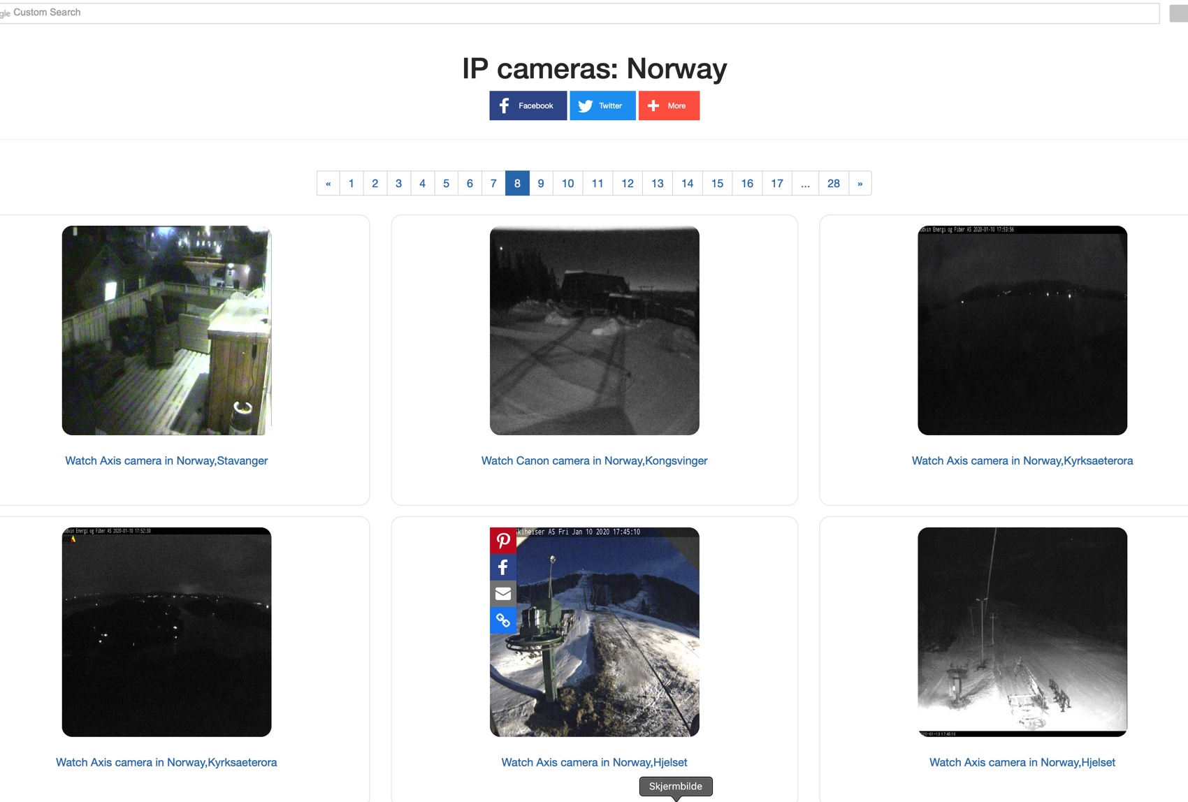 Nettverkskamera og overvåkingskamera