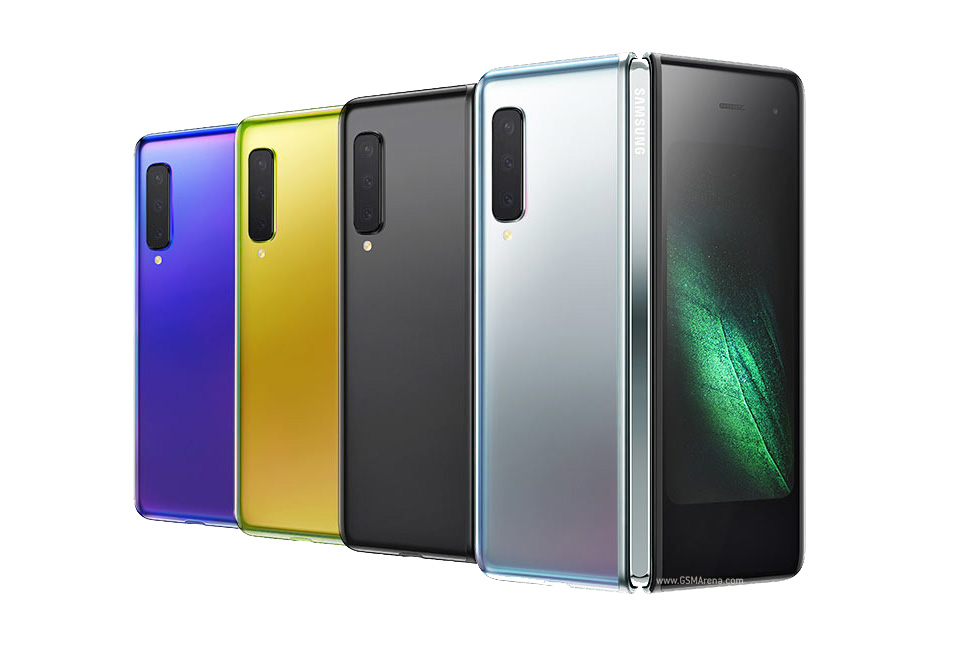 Bild a Samsung Galaxy Fold i fyra olika färger