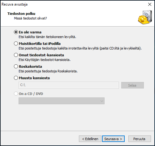 Palauta poistettuja tiedostoja