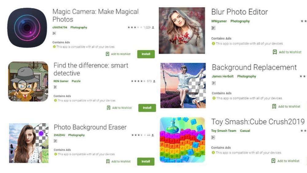 Väärennettyjä Android-sovelluksia