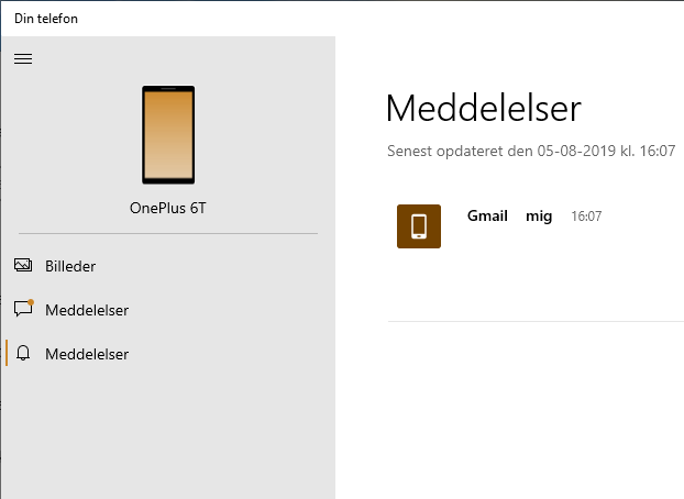 Your Phone Din Telefon Windows 10