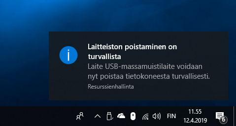 Poista laite turvallisesti Windows 10:ssä