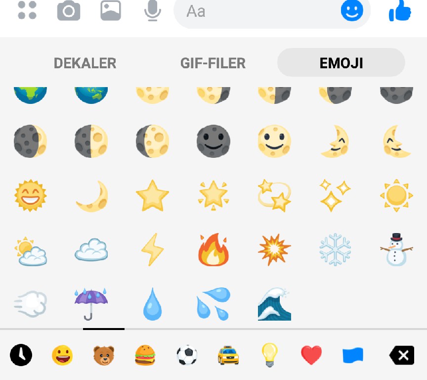 Mörkt läge i Facebook Messenger