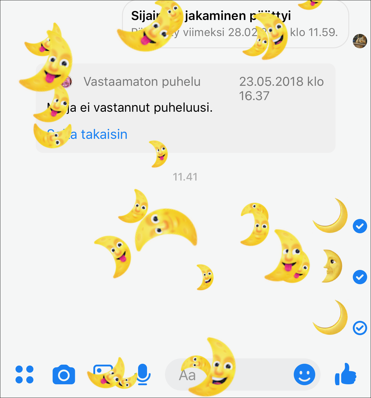 Dark mode eli tumma teema Facebook Messengerissä