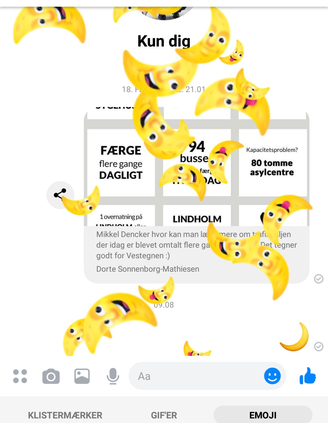 Dark mode i Facebook Messenger
