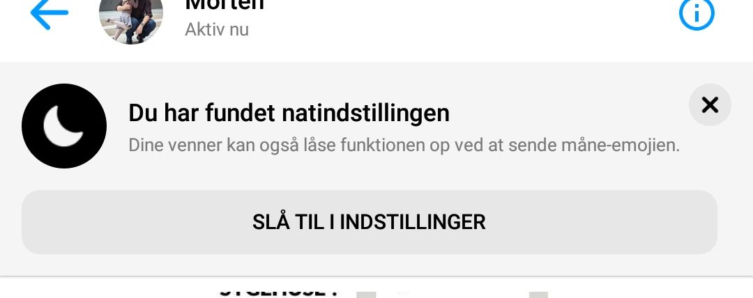 Dark Mode i Facebook Messenger