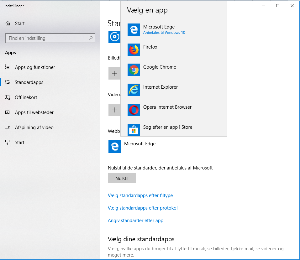 Browser i Windows 10