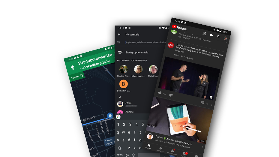 spar strøm på iphone og Android med dark mode