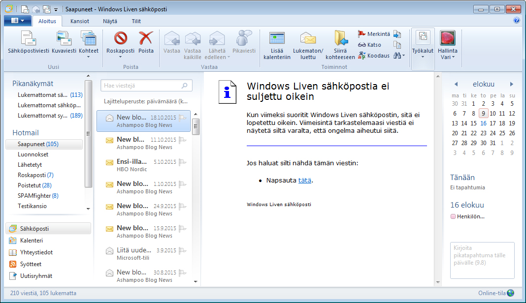 Windows Live Mail lataus