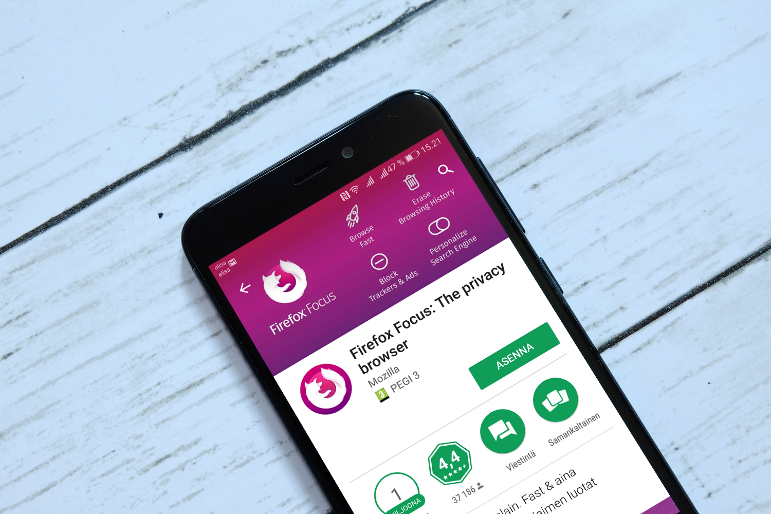 Firefox Focus – tietoturvallinen mobiiliselain