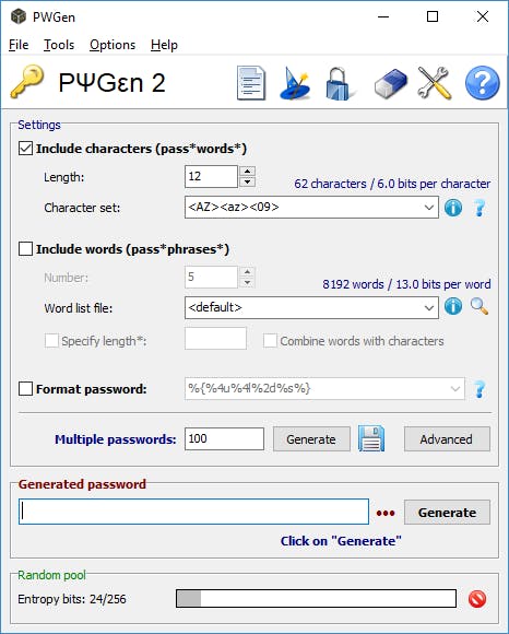 Salasanageneraattori PWGen