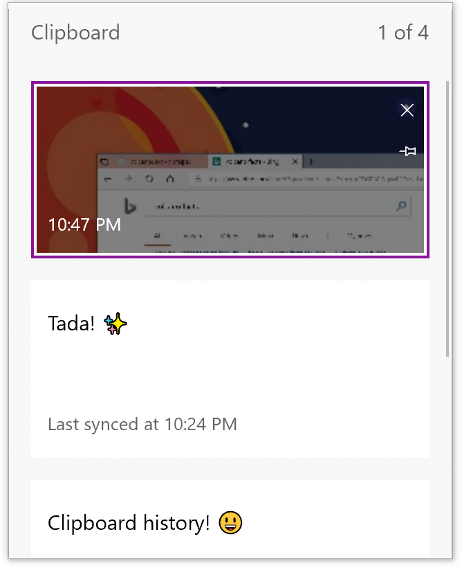 Windows 10 Urklippshanterare