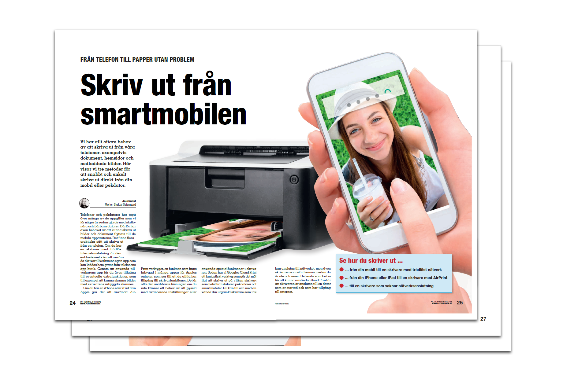 Skriv ut direkt från mobilen eller pekdatorn