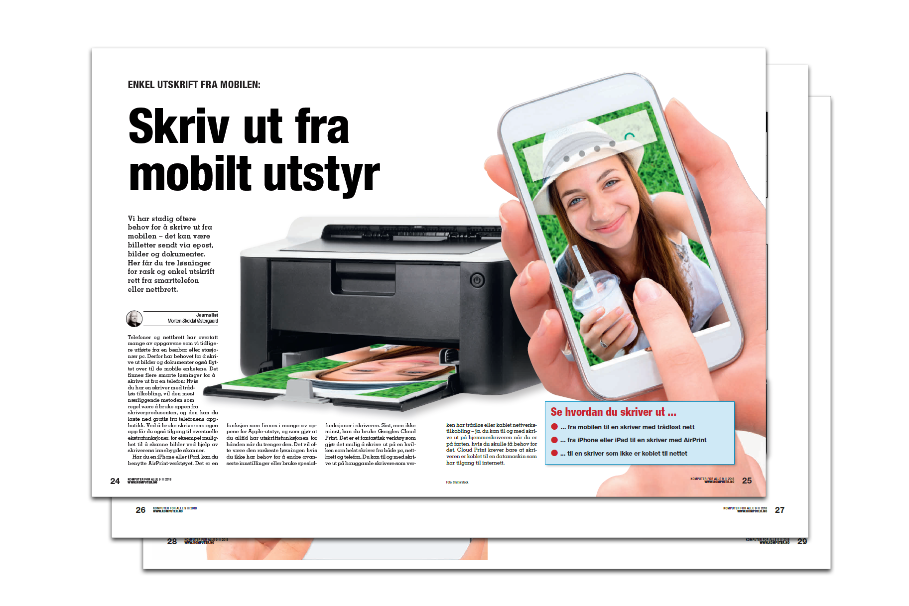 Skriv ut direkte fra mobil og nettbrett