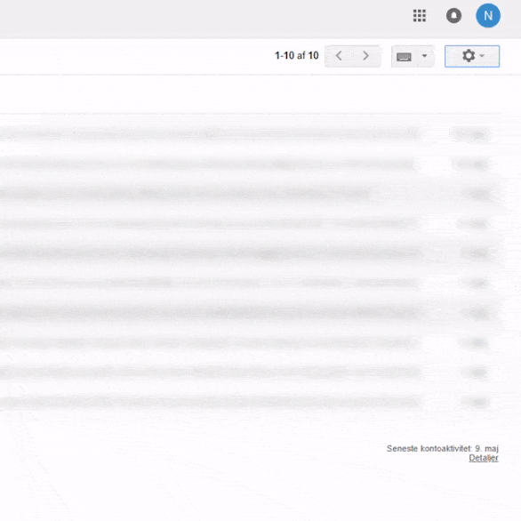 Tryk på tandhjulet i højre hjørne af Gmail og tryk på 'Prøv det nye Gmail'.