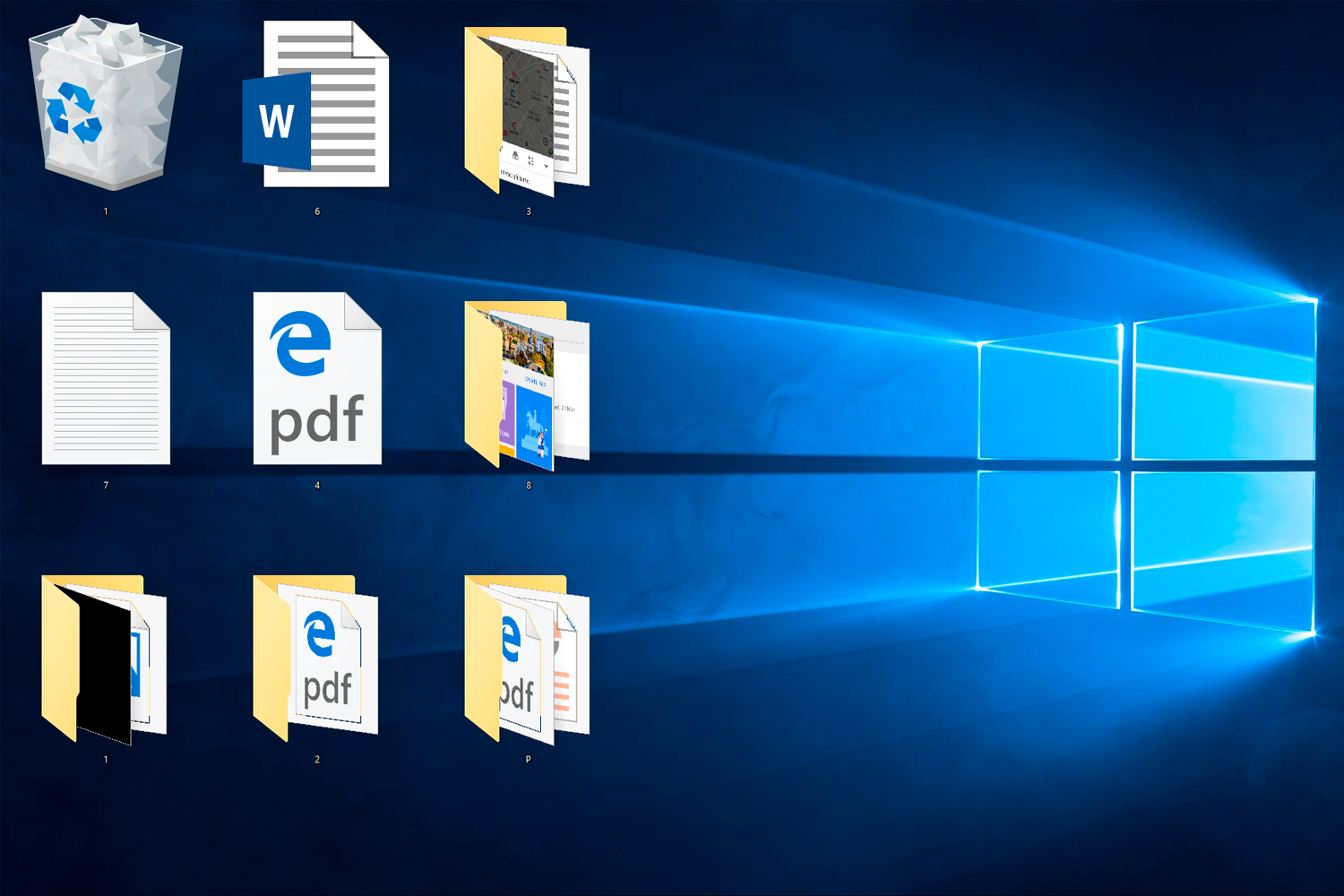 Skift størrelsen på ikoner på skrivebordet i Windows 10