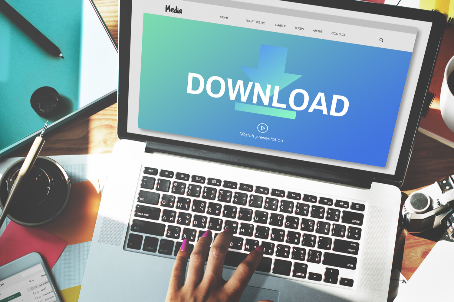 Hämta filer med webbläsaren