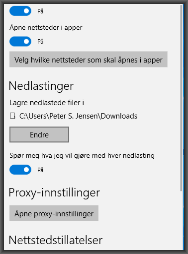 Lagre nedlastede filer i Microsoft Edge 3