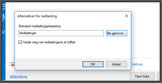 Lagre nedlastede filer i Internet Explorer 2