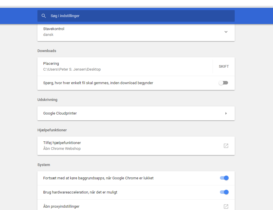 Gem hentede filer i Chrome 3