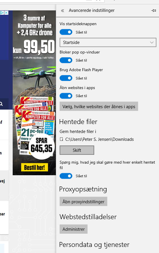 Gem hentede filer i Microsoft Edge 3