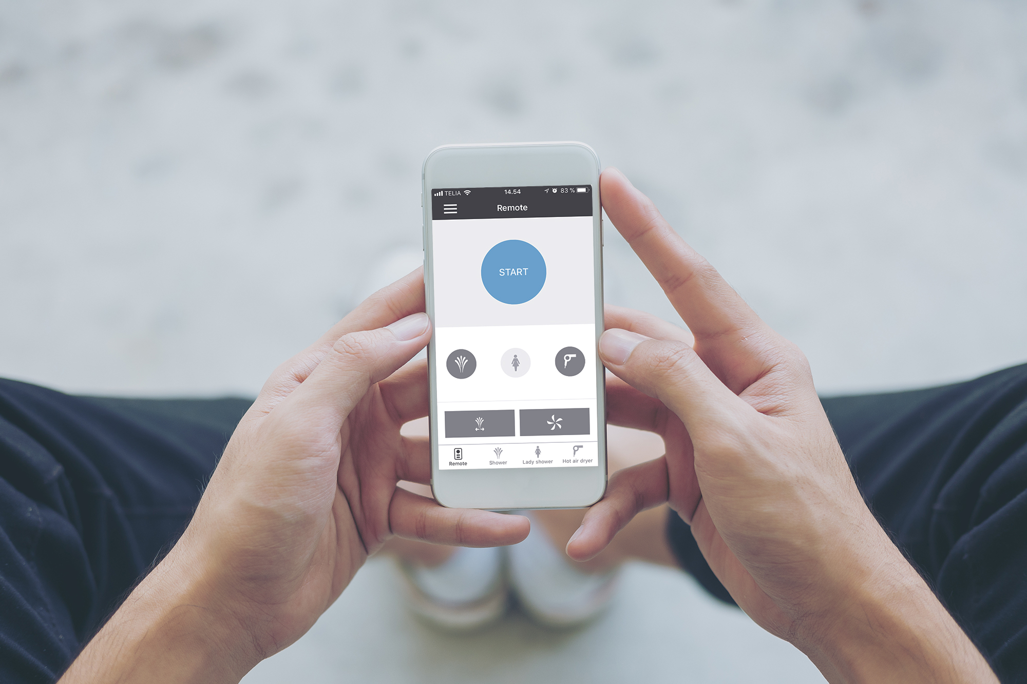App för smarttoan Geberit AquaClean intelligent