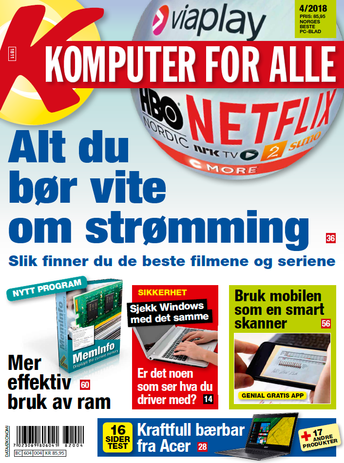 Komputer for Alle nummer 4/2018: Alt du bør vite om strømming