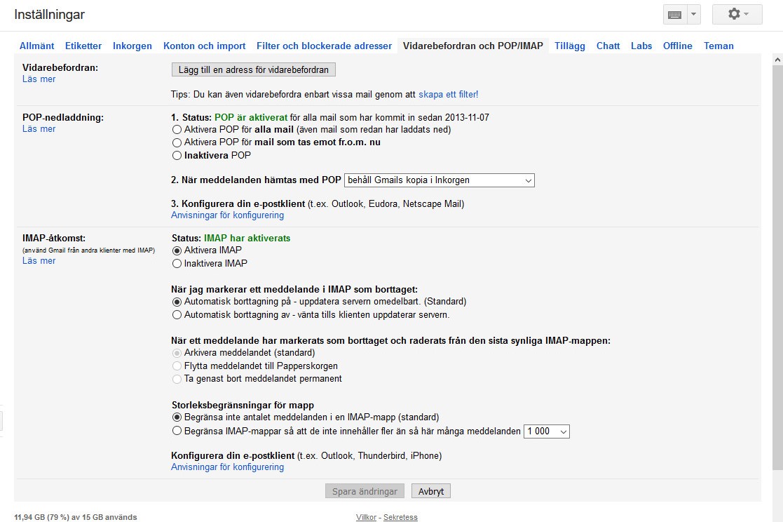 Få Gmail att fungera i ett e-postprogram