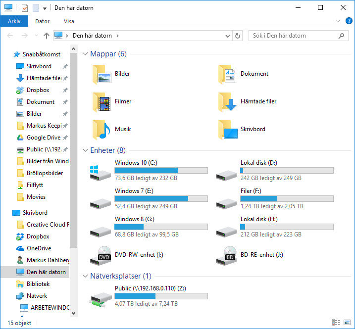 Utforskaren Windows 10