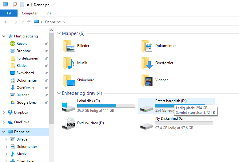Utforsker i Windows 10
