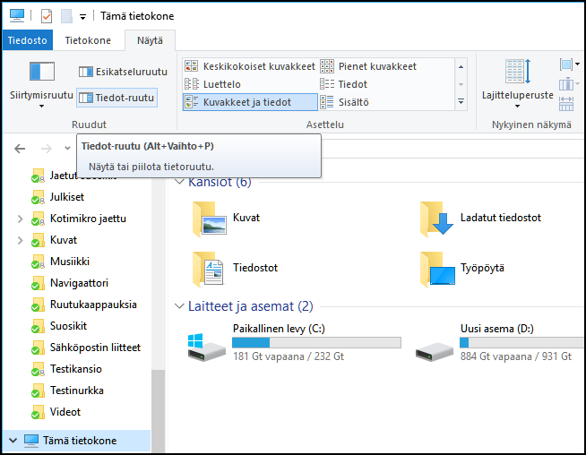 Windows 10:n Resurssienhallinta