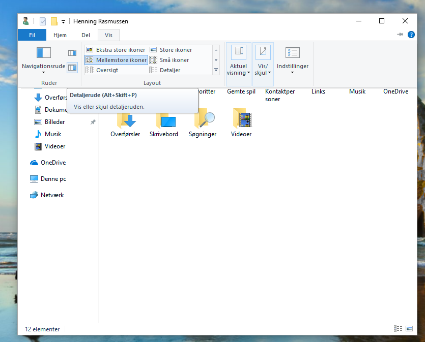 Windows stifinder i Windows 10
