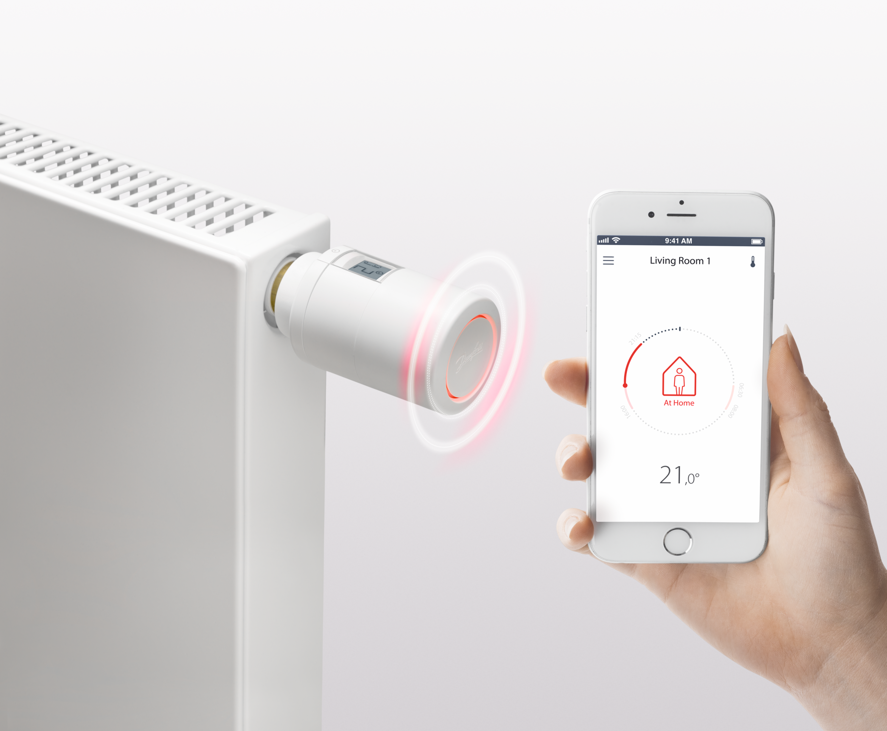 Danfoss Eco termostat och app för iPhone.