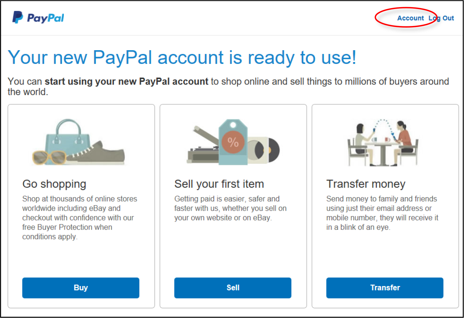PayPal-tilin luonti