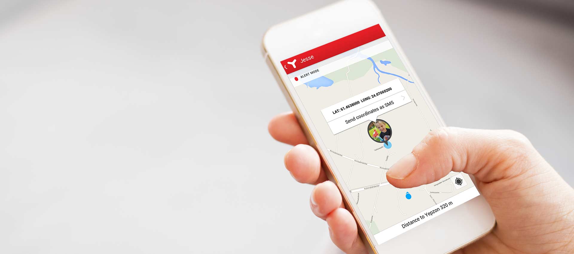 Spårningsenheten Yepzon One för iPhone och Android