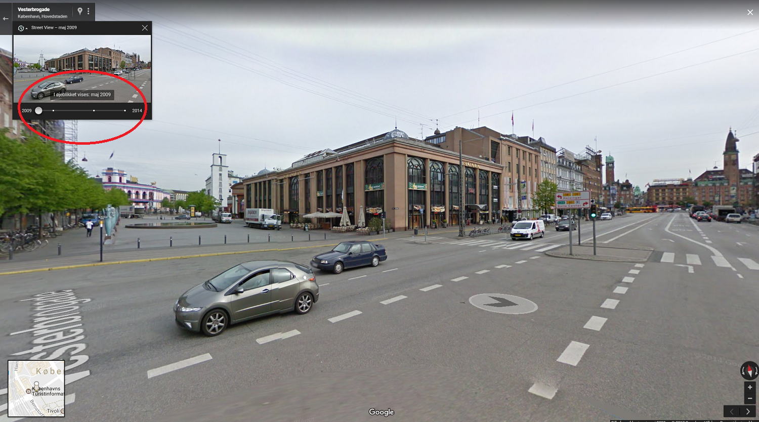 Se byen, som den så ud for år tilbage, med Google Maps