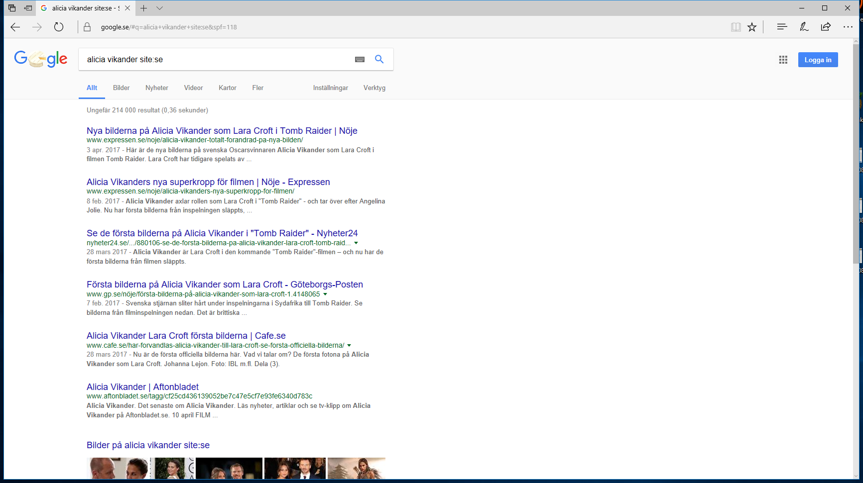 Skriv site:se efter sökorden i Google för att bara se svenska sökresultat