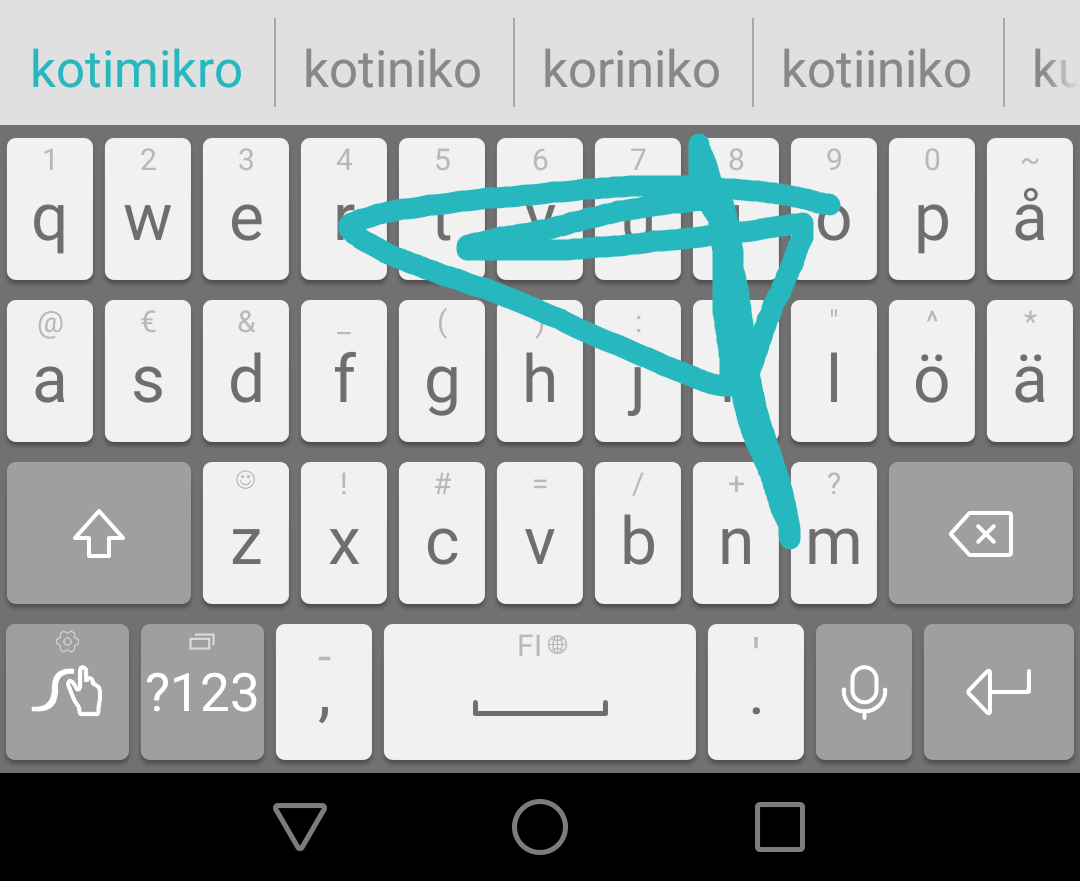 Swype-näppäimistö