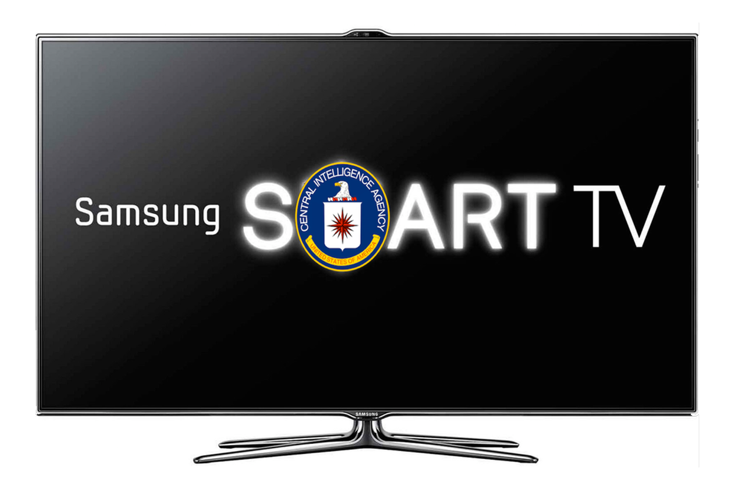 Samsungin äly-tv jossa on CIA-logo