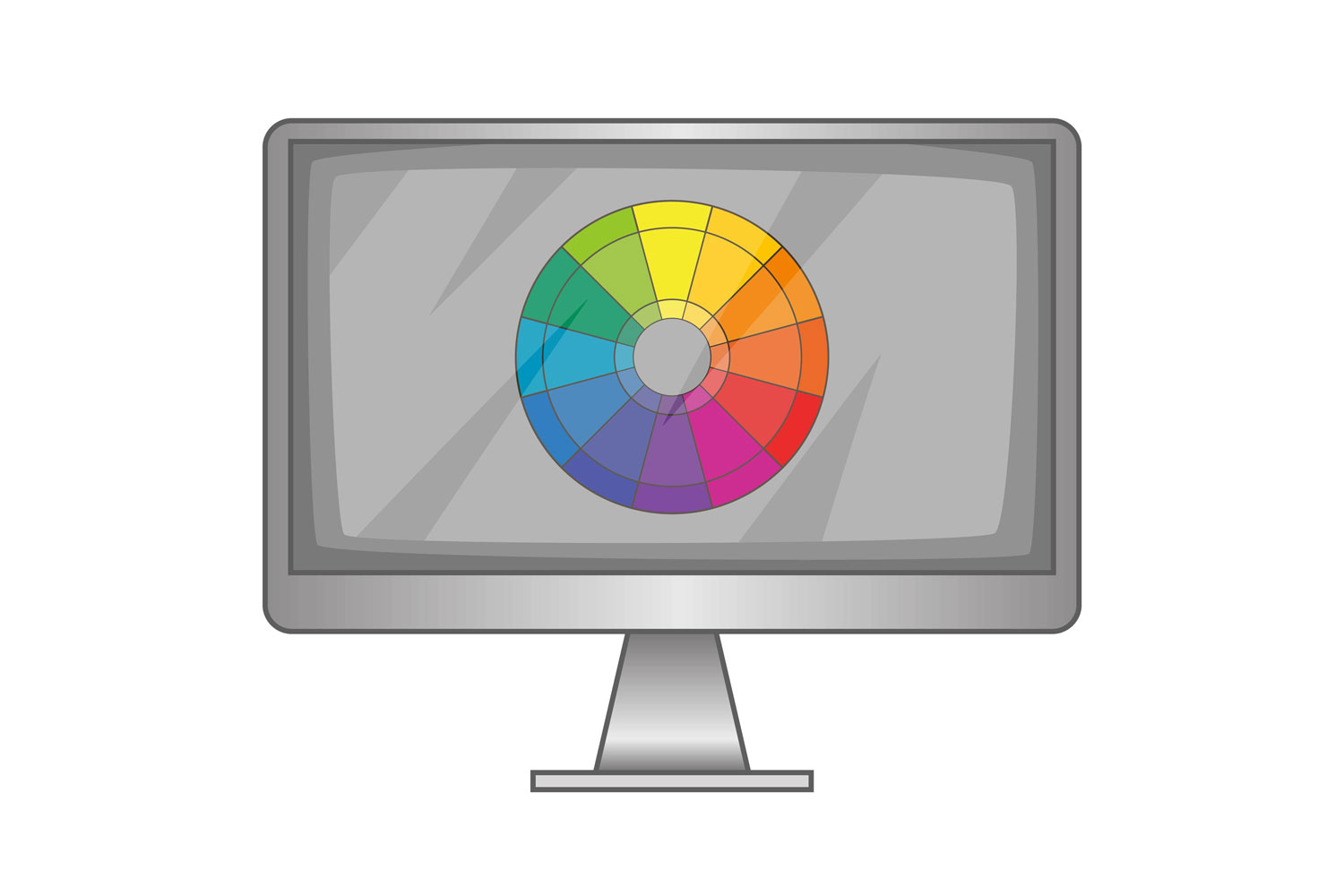 Skjerm med fargehjul