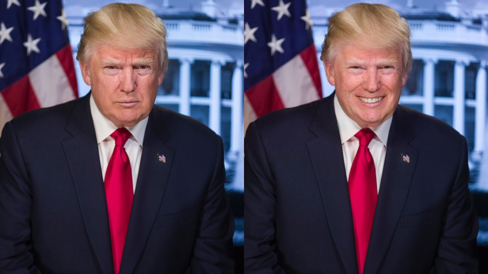Trump-smil med FaceApp.