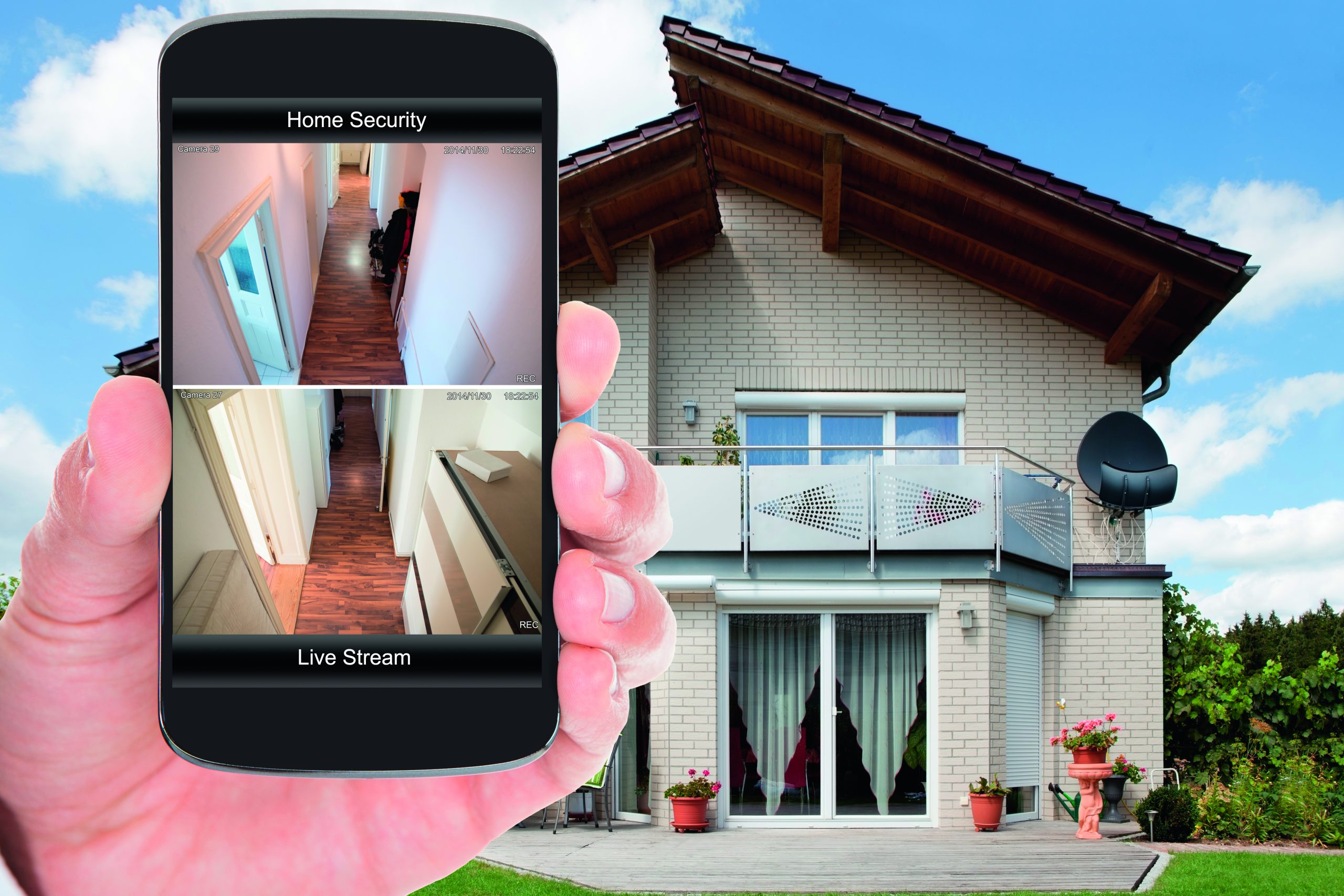 Övervaka hemmet med mobilen