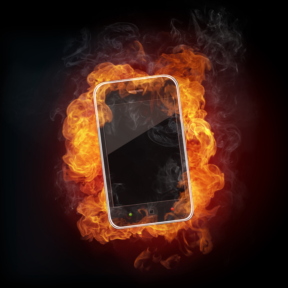 Burning phone