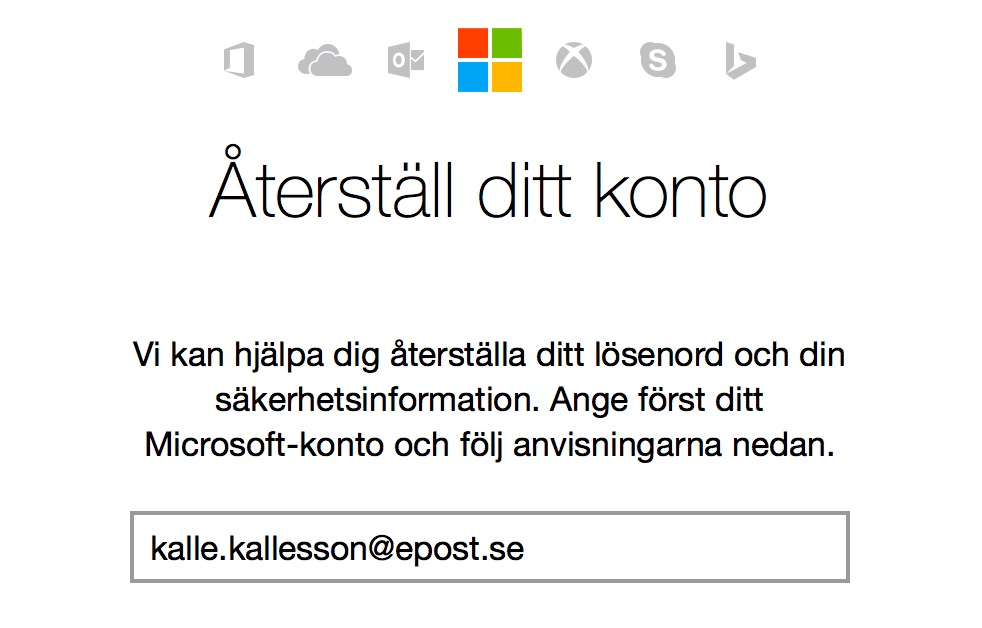 återställ lösenord win10