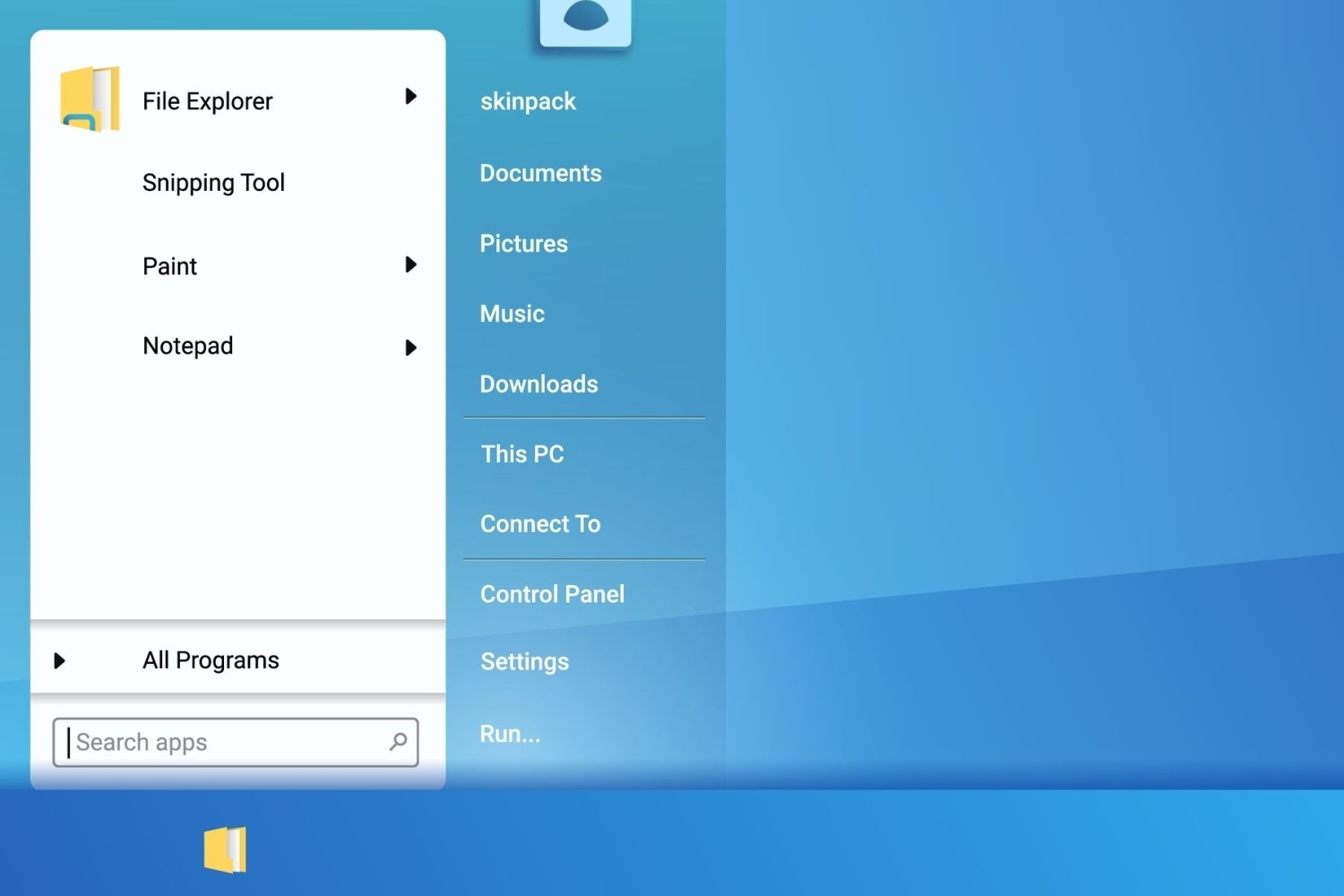 Startmenu