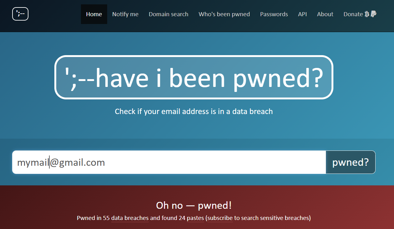 Have I been Pwned