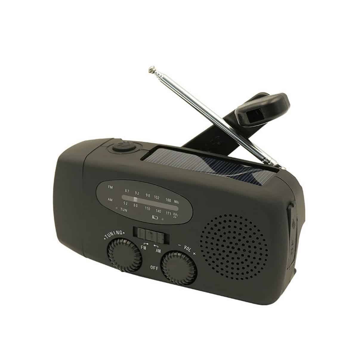 Med en **nödradio** som den här kan du lyssna på nyheter även när det inte finns tillgång till internet.