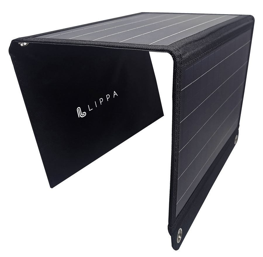 Med et solcellepanel som dette kan du oplade flere enheder på en gang.