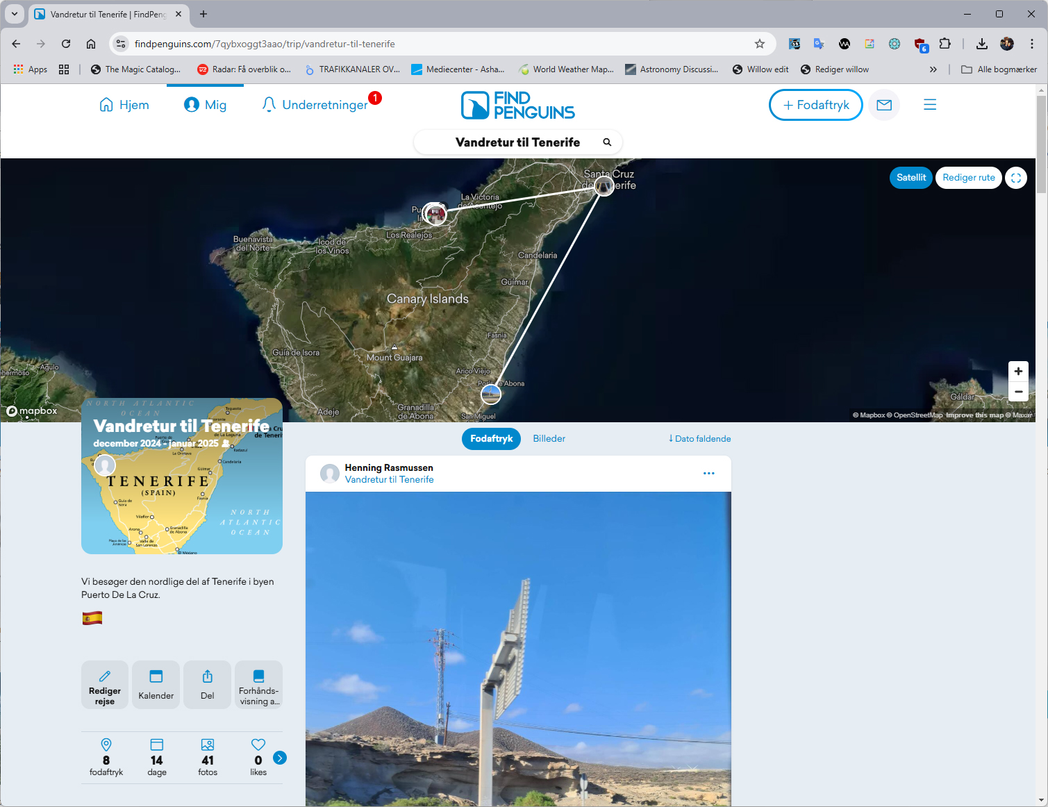 Resedagbok med FindPenguins