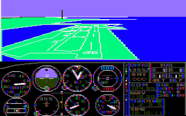 flight simulator is first shown in 1982